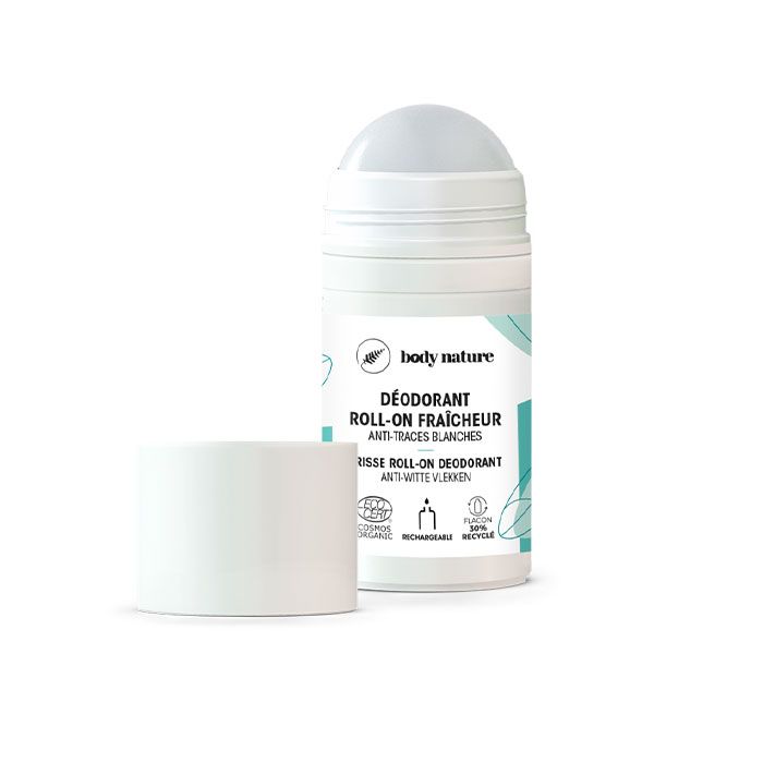 Déodorant roll-on rechargeable. Déodorant anti-tâches blanches