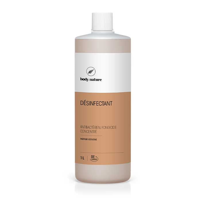Désinfectant senteur verveine en format 1L. Désinfecte toutes les surfaces de la maison