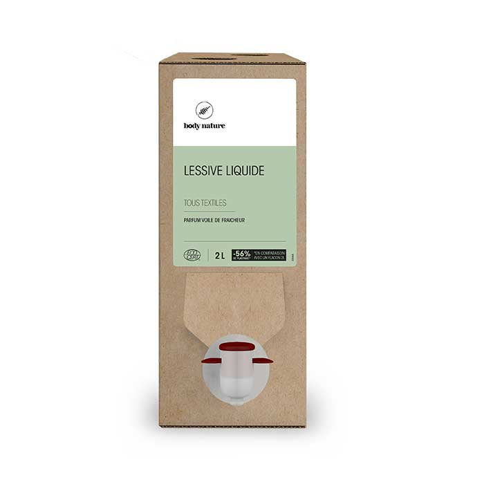 Bib de la Lessive liquide en 2L. Senteur Voile de fraicheur.