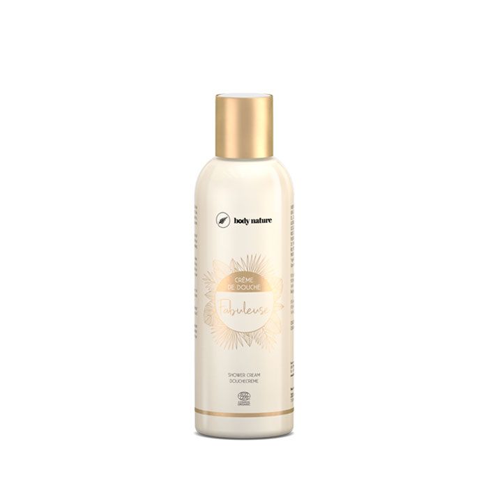 Flacon de la crème de douche onctueuse et enveloppante
