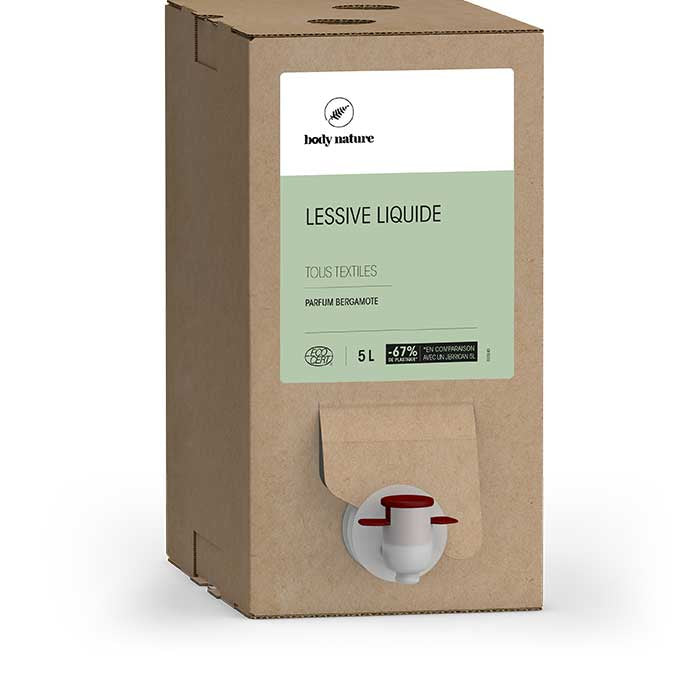 Bib 5L de lessive liquide senteur Bergamote. Pour tous les textiles.