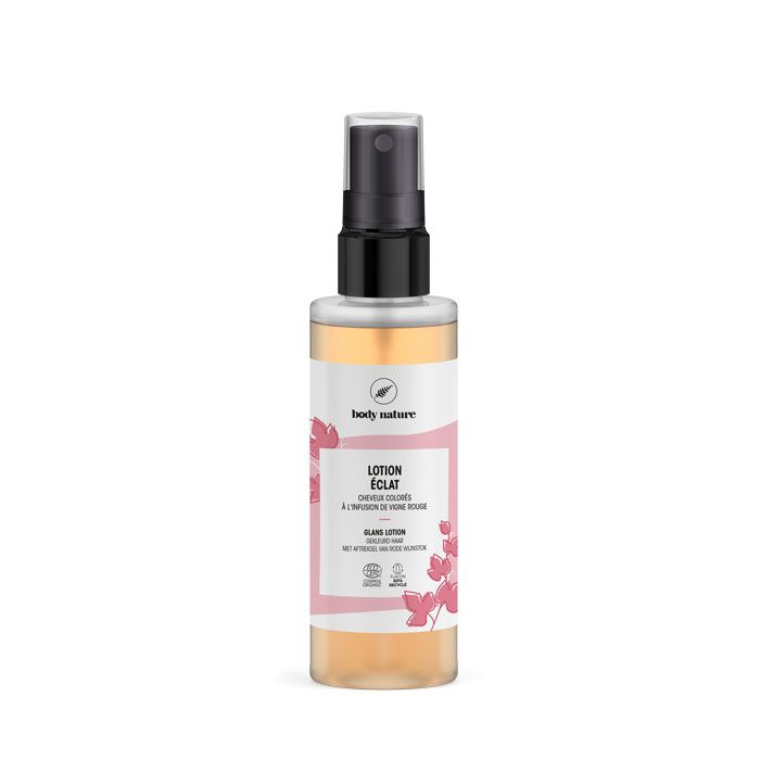 Flacon de la Lotion éclat. Cette lotion spray ravive la couleur, redonne éclat et brillance