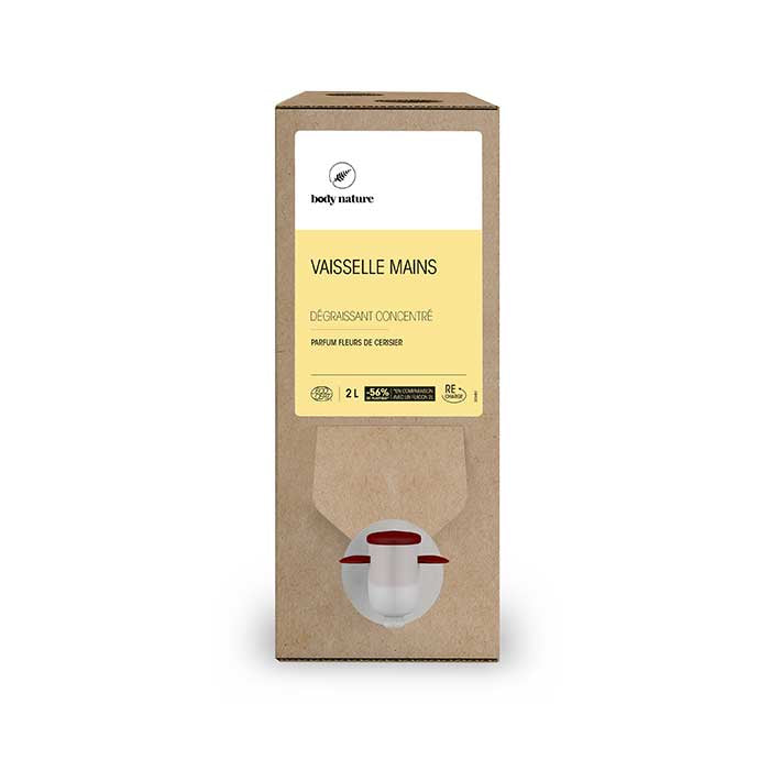 Liquide vaisselle écologique senteur Fleurs de cerisier. Format bib de 2L.
